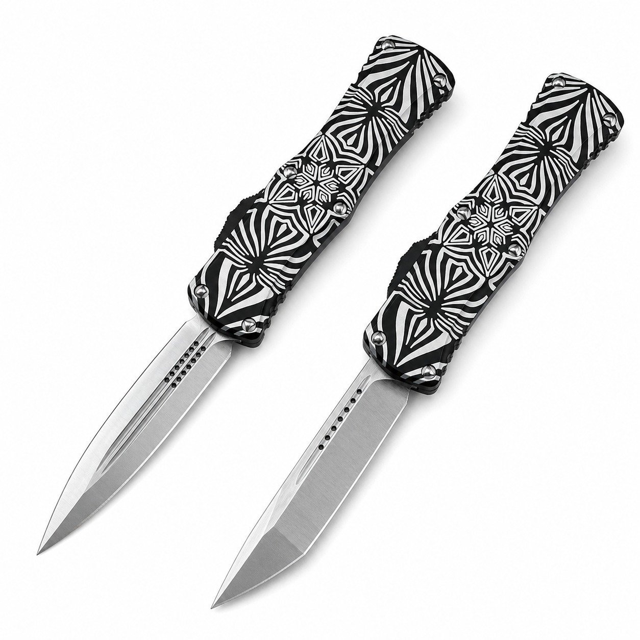 Hera Goddess Floral Pattern OTF Knife