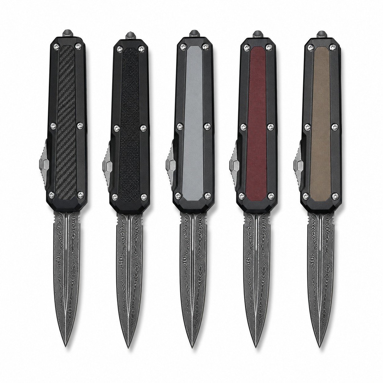 Serpent God Damascus OTF Knife