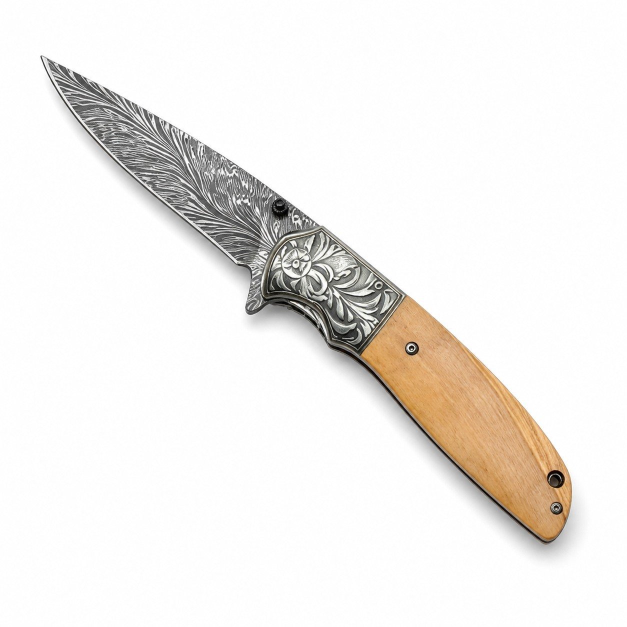 CM77 Quick Opening Discount Damascus Folding Knife